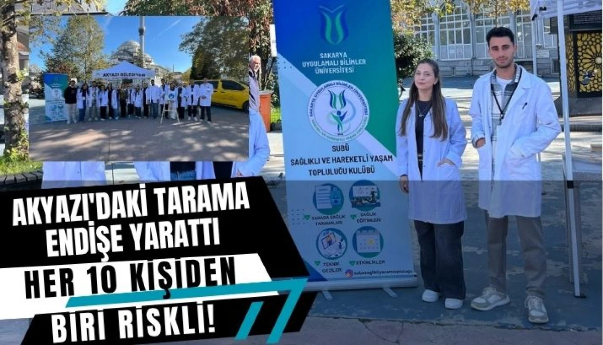 Akyazı Meydanı'nda Diyabet Alarmı: Yüksek Şeker ve Tansiyon Oranları Çıktı