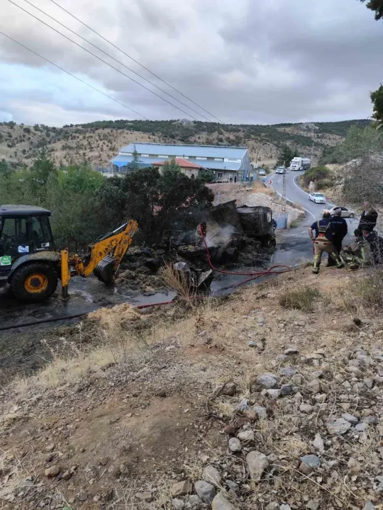 Ankara’da aynı tırda peş peşe yangın çıktı
