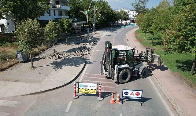 Başiskele sahilinde üstyapı çalışmaları başladı