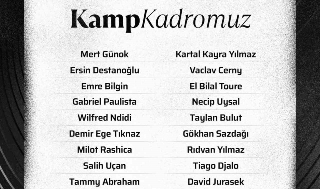 Beşiktaş'ın, Trabzonspor maçı kamp kadrosu belli oldu