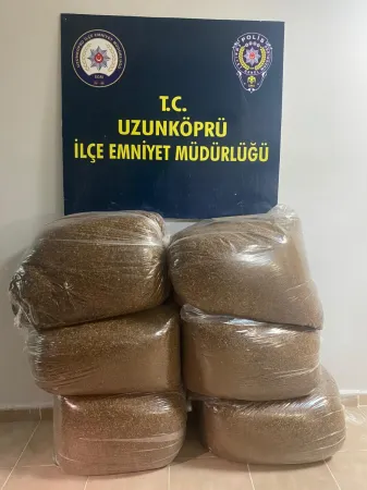 Edirne'de 120 kilogram kaçak tütün ele geçirildi