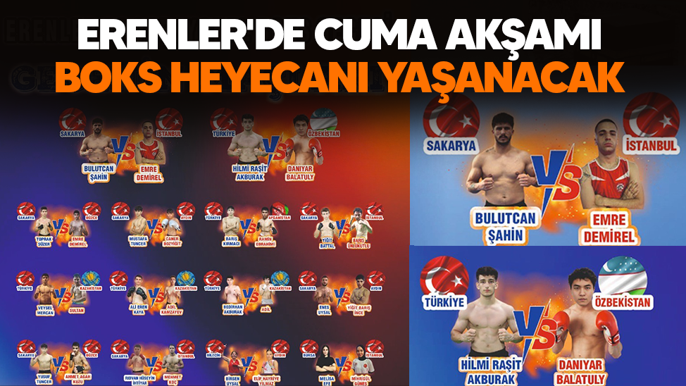 Erenler'de cuma akşamı boks heyecanı yaşanacak