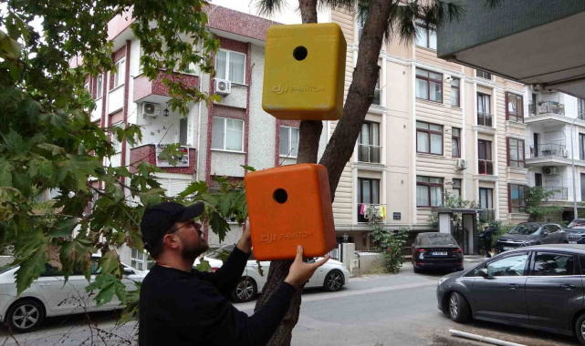 Eski dron çantaları kuş yuvasına dönüştü