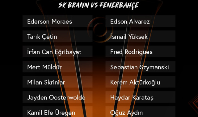 Fenerbahçe'nin Brann maçı kamp kadrosu belli oldu