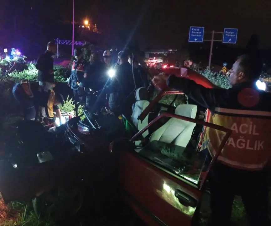Giresun’da feci kaza: 1 ölü, 3 yaralı