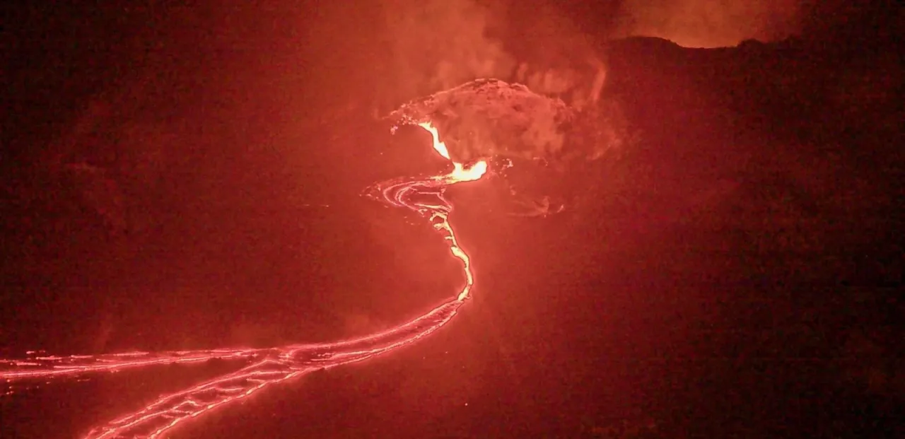 Hawaii'deki Kilauea Yanardağı'nda 36'ncı patlama öncesi lav akıntıları