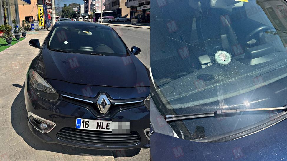 İlçenin en işlek caddesinde şoke eden olay! Sabah kalktığında aracının ön camında kurşun deliğiyle karşılaştı