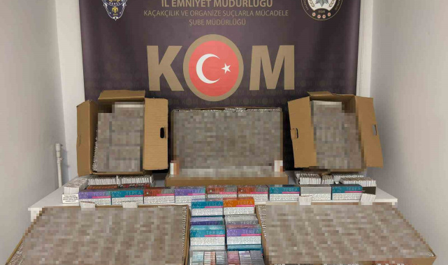 Kocaeli'de 41 bin 880 adet dolu makaron ele geçirildi