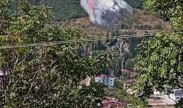 Kocaeli'de ormanlık alanda yangın çıktı