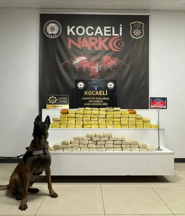 Kocaeli'de şüpheli araçtan 46 kilo zehir çıktı