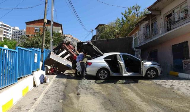 Pendik'te freni tutmayan çekici ortalığı savaş alanına çevirdi: 2 araca ve apartmana çarptı