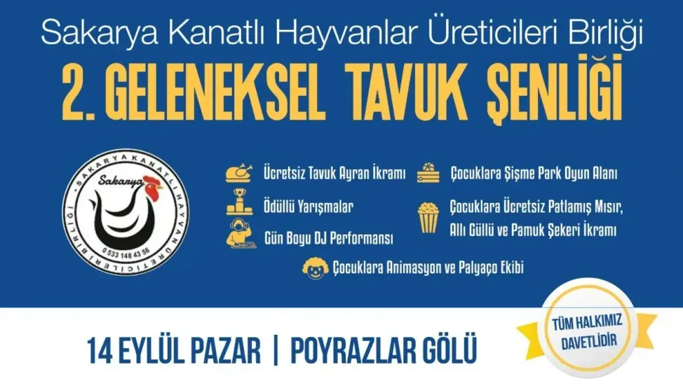 Sakarya’da 2 ton tavuk dağıtılacak