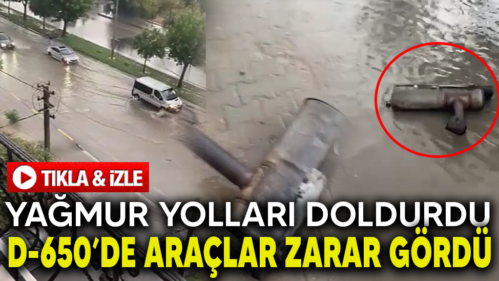 Sakarya’ya Sağanak Yağışla Başladı: Pamukova D-650’de Araçlar Zarar Gördü