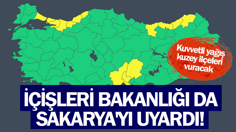 Sakarya’ya uyarı! Kuvvetli yağış kuzey ilçelerini vuracak