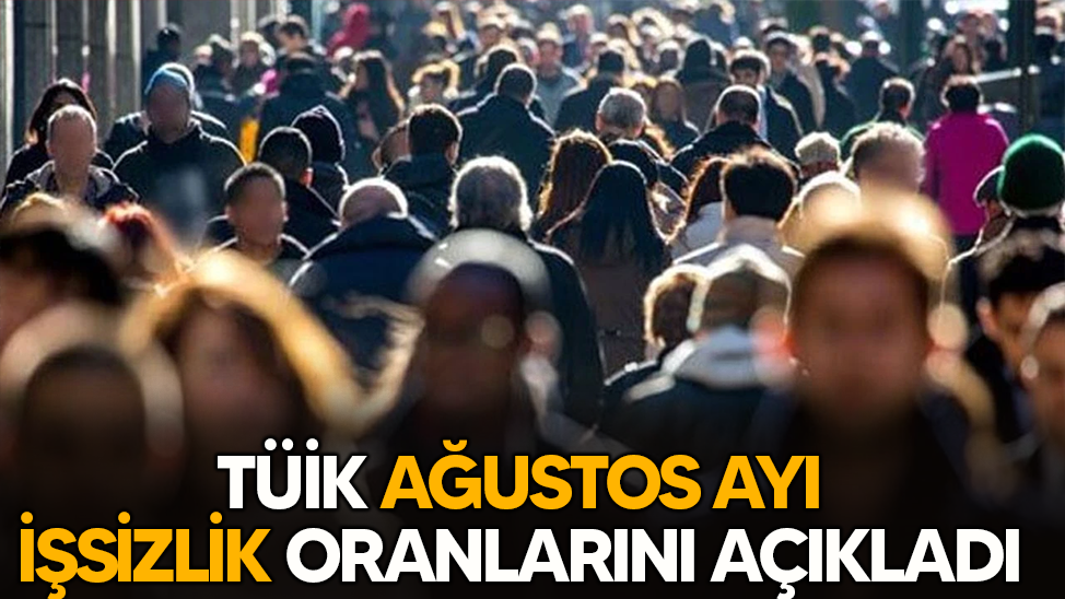 TÜİK ağustos ayı işsizlik oranlarını açıkladı
