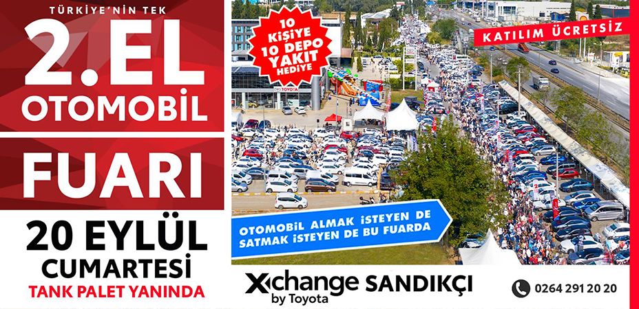 Türkiye'nin tek 2. el otomobil fuarı 20 Eylül'de Sakarya'da